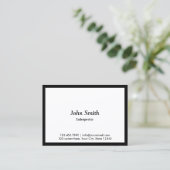 Interpreter Elegant Black Border Visitekaartje (Staand voorkant)