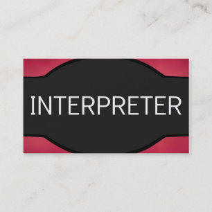 Interpreter Elegant Naam Bord Visitekaartje