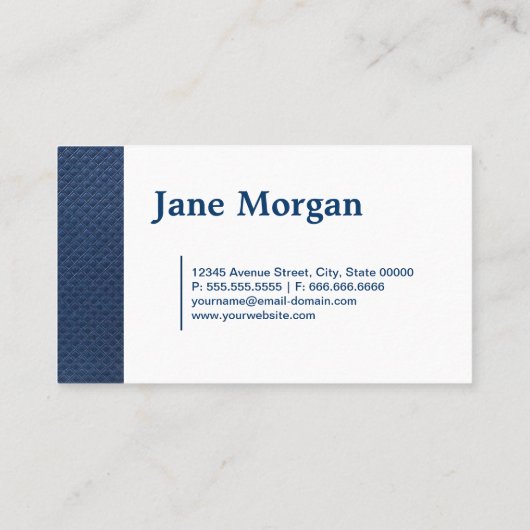 Interpreter - Lace Monogram Blue Pattern Visitekaartje (Achterkant)