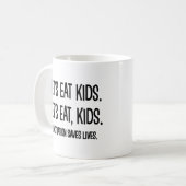 Interpunctie redt levens Grammatica Grappig Koffiemok (Voorkant links)