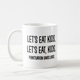 Interpunctie redt levens Grammatica Grappig Koffiemok