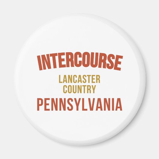 Interrace Pennsylvania Map, Lancaster Country Pa Magneet (Voorkant)