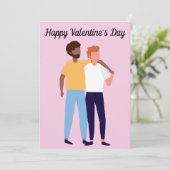 Interraciaal homoseksueel koppel Twee mannen Valen Kaart (Staand voorkant)