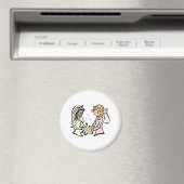 Interraciaal Lesbisch Bruiloft Magneet (Insitu (Vaatwasser))