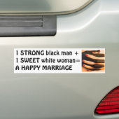 Interraciaal Relatie Bumpersticker (Op auto)