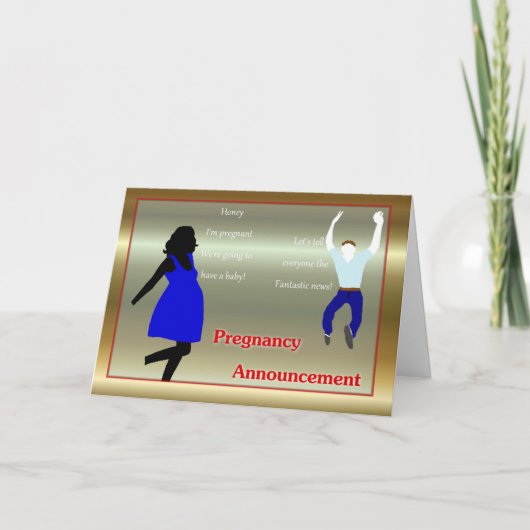 Interraciale Baby aankondiging voor gemengde koppe (Voorkant)