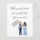 Interraciale bruiloft-kaart informatiekaartje (Voorkant)