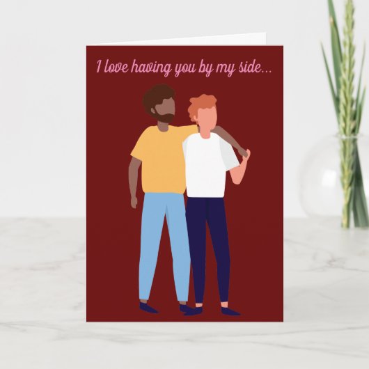 Interraciale homepage Happy Valentiines Day LGBTQ Kaart (Voorkant)