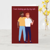 Interraciale homepage Happy Valentiines Day LGBTQ Kaart (Gele Bloem)