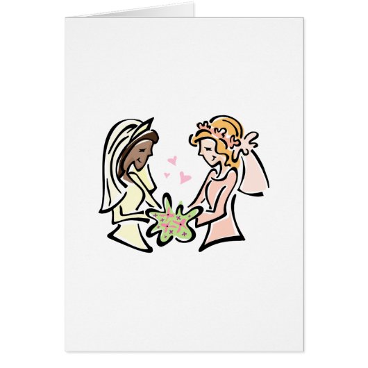 Interraciale Lesbische bruiloft (Voorkant)