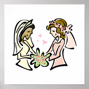 Interraciale lesbische overvallen poster