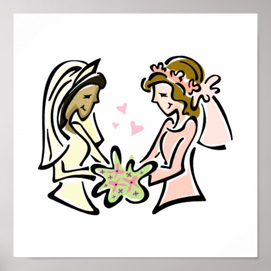 Interraciale lesbische overvallen poster (Voorkant)