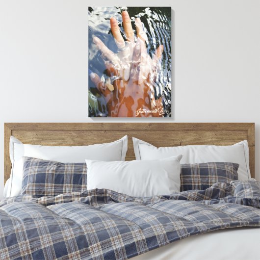 Interraciale liefde canvas afdruk (Insitu (Slaapkamer))