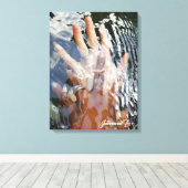 Interraciale liefde canvas afdruk (Insitu (Houten vloer))