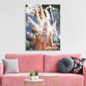 Interraciale liefde canvas afdruk (Insitu (Woonkamer))