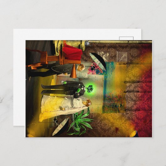 Interraciale liefde feestdagenkaart (Voorkant / Achterkant)