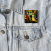 Interraciale liefde vierkante button 5,1 cm (In situ)