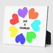 Interraciale liefdesregenboog fotoplaat (Zijkant)