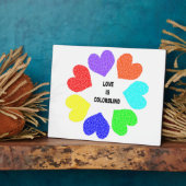 Interraciale liefdesregenboog fotoplaat (Zijkant)