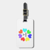 Interraciale liefdesregenboog Harten Aangepast Bag Bagagelabel (Voorkant verticaal)