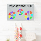Interraciale liefdesregenboog Harten Aangepaste ba Spandoek (Insitu)