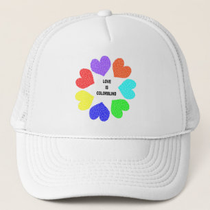 Interraciale liefdesregenboog Harten Pet