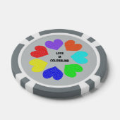 Interraciale liefdesregenboogharten poker chips (Enkel)