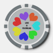 Interraciale liefdesregenboogharten poker chips (Voorkant)
