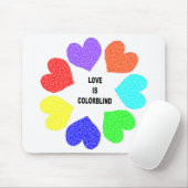 Interraciale liefdesregenboogkunst Mousepad Muismat (Met muis)