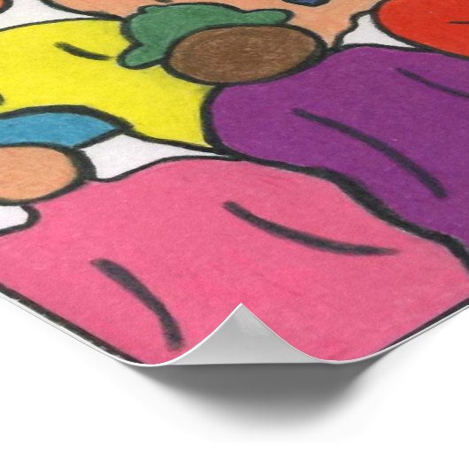 Interraciale, multiculturele 1 Wereld Poster (Hoek)