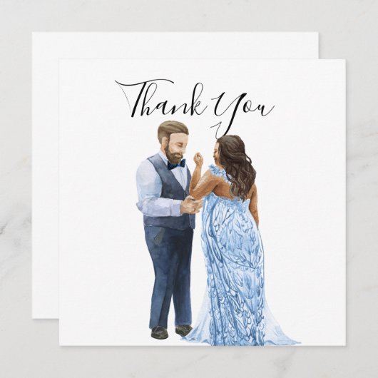 Interraciale weddenschap Hartelijk dank Kaart (Voorkant / Achterkant)