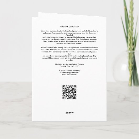 Interreligieuze conferentie - Kaart (Achterkant)