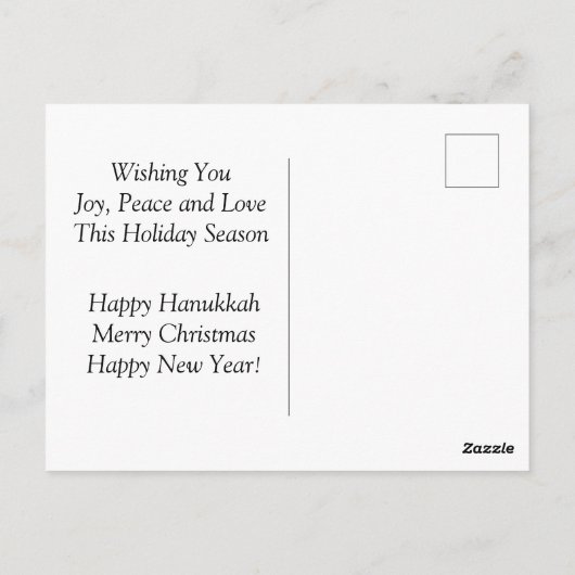 Interreligieuze Happy    HolidaysCard Briefkaart (Achterkant)