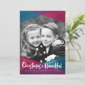 Interreligieuze kerstcadeautjes voor hanukkah feestdagenkaart (Staand voorkant)