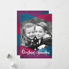 Interreligieuze kerstcadeautjes voor hanukkah feestdagenkaart