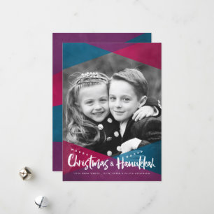 Interreligieuze kerstcadeautjes voor hanukkah feestdagenkaart