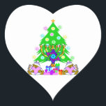 Interreligieuze Kerstmis Chanoeka Vakantie Plezier Hart Sticker<br><div class="desc"></div>