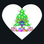 Interreligieuze Kerstmis Chanoeka Vakantie Plezier Hart Sticker<br><div class="desc"></div>