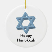 Interreligieuze Kerstmis en Hanukkah Keramisch Ornament (Achterkant)