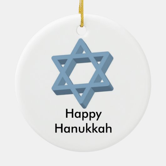 Interreligieuze Kerstmis en Hanukkah Keramisch Ornament (Achterkant)