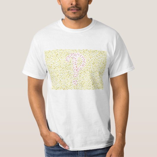 Interrobang colorblind test afbeelding t-shirt (Voorkant)