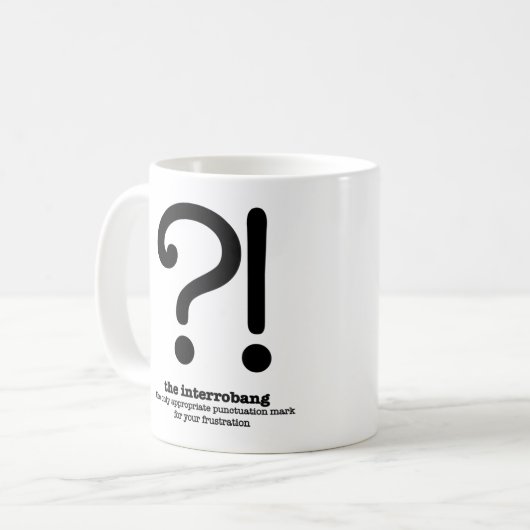 Interrobang Grammar Mok Funny English Gifts (Voorkant links)