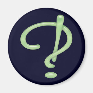 Interrobang! Groen glas Magneet