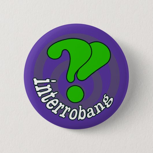 Interrobang Pop Art Button - Blurple (Voorkant)