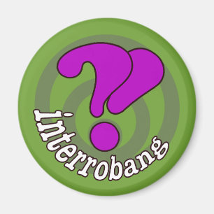 Interrobang Pop Art Magnet - Groen