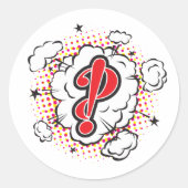 InterroBANG Ronde Sticker (Voorkant)