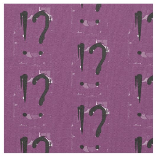 "Interrobangy" - in het paars. Stof (Close Up)