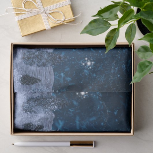 Interruptie Fractal Winter Scene Tissuepapier (Geschenk)