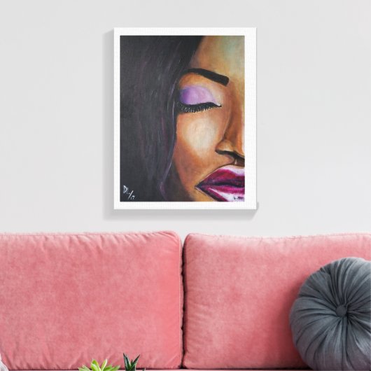 Interscopische Vrouw - Canvas Afdruk (Insitu (Woonkamer))