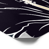 Intersectie van gebogen elegant gestileerde hibisc poster (Hoek)